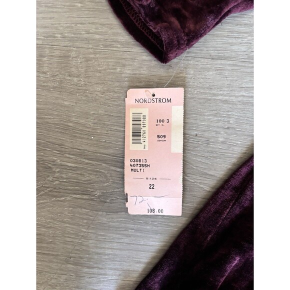 NWT Carol Little Velour Sz 22 Burgundy Tunic Pants Lounge Set Y2K Whimsigoth - Picture 4 of 13